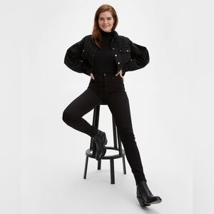 Levi’s 721 High Rise Skinny Black Jeans 25 x 32